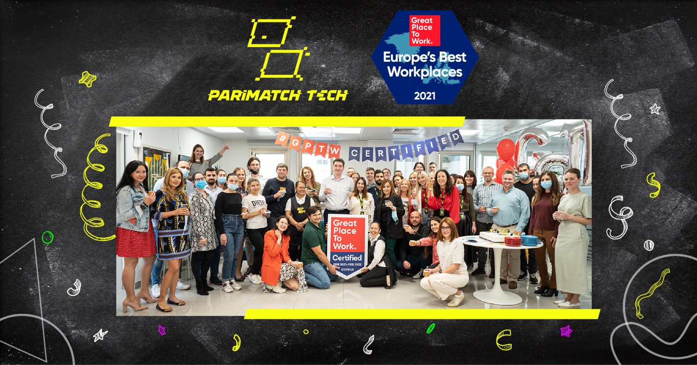 Η Parimatch Tech διακρίθηκε στα «Europe’s Best Workplaces™ 2021»